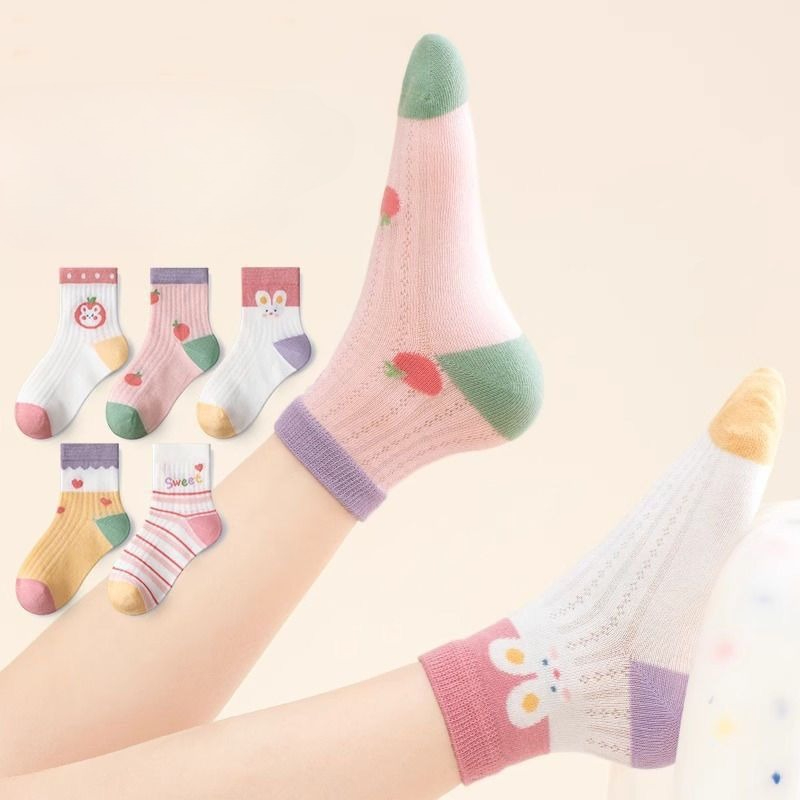 Baby Clothing For Summer - Kids Socks 5 Pairs/Lot Spring Summer