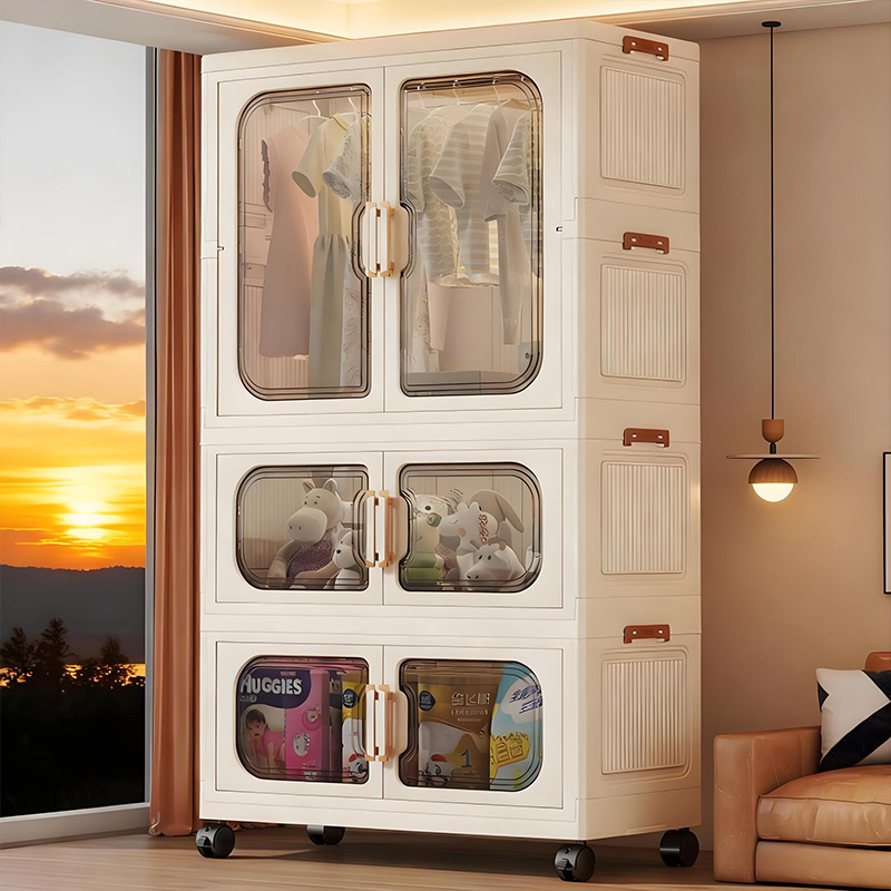 Baby Clothing Dresser - No-Install Foldable Baby Wardrobe – Multilayer