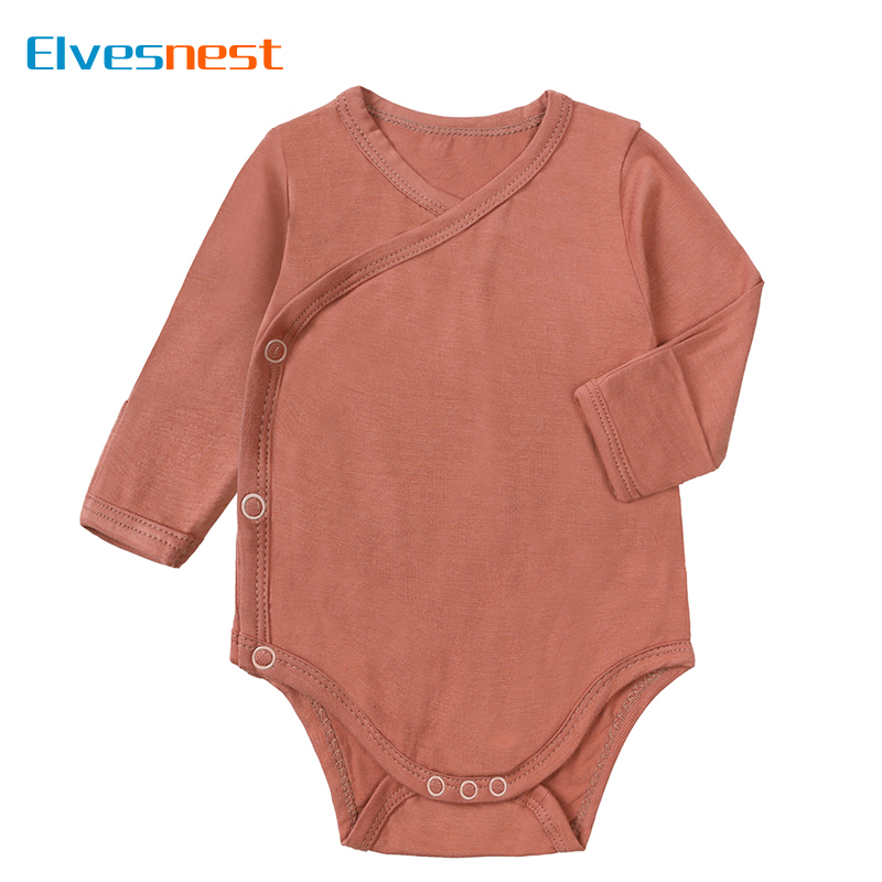 Bamboo Bodysuit Baby - Fashion Solid Newborn Clothes Boys Bodysuit