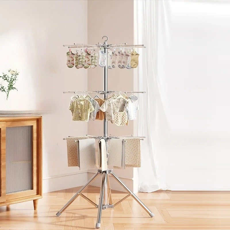 Baby Clothing Drying Rack - Baby Clothes Drying Rack-Foldable Indoor/Outdoor Laundry