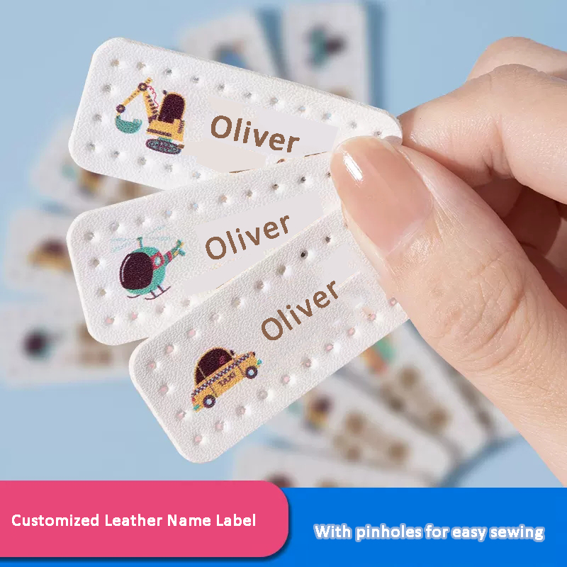 Customized Name Leather Laser  - Baby Clothing Labels recension och pris
