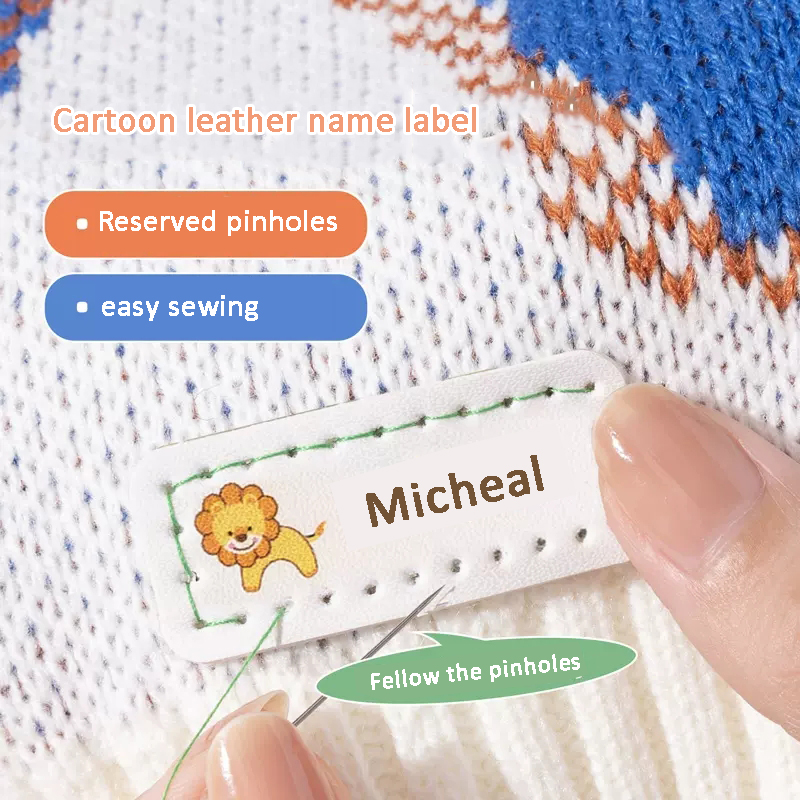 Customized Name Leather Laser  - Baby Clothing Labels recension och pris