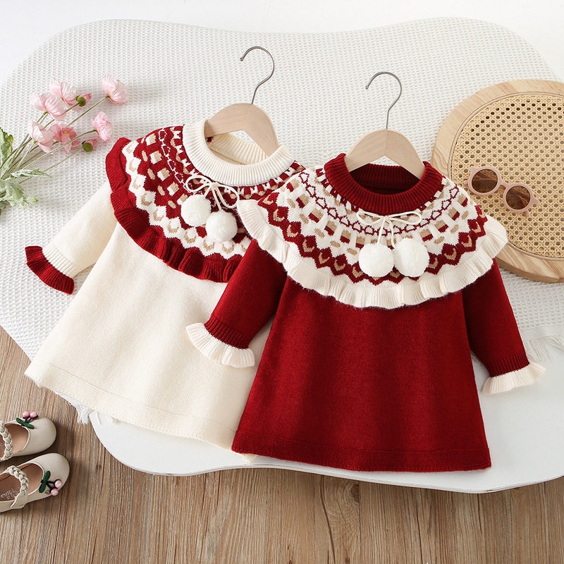 Girls Knitted Dresses Spring A - Baby Clothing Line recension och pris