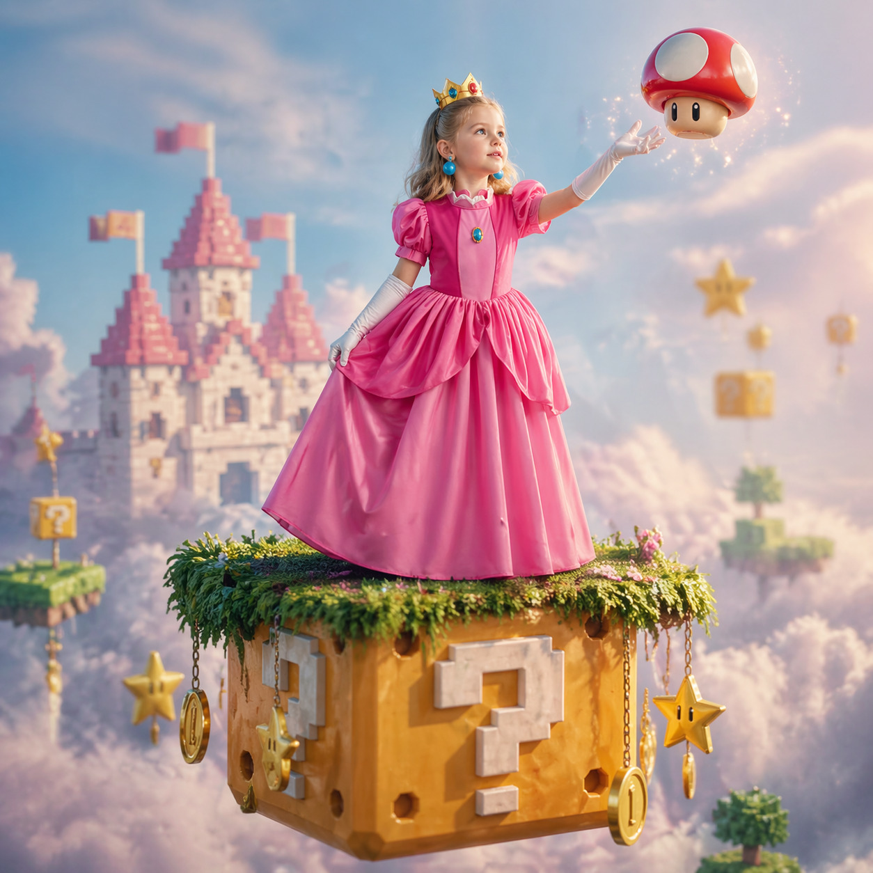 Princess Peach Style Dress Up  - Newborn Gift Set recension och pris