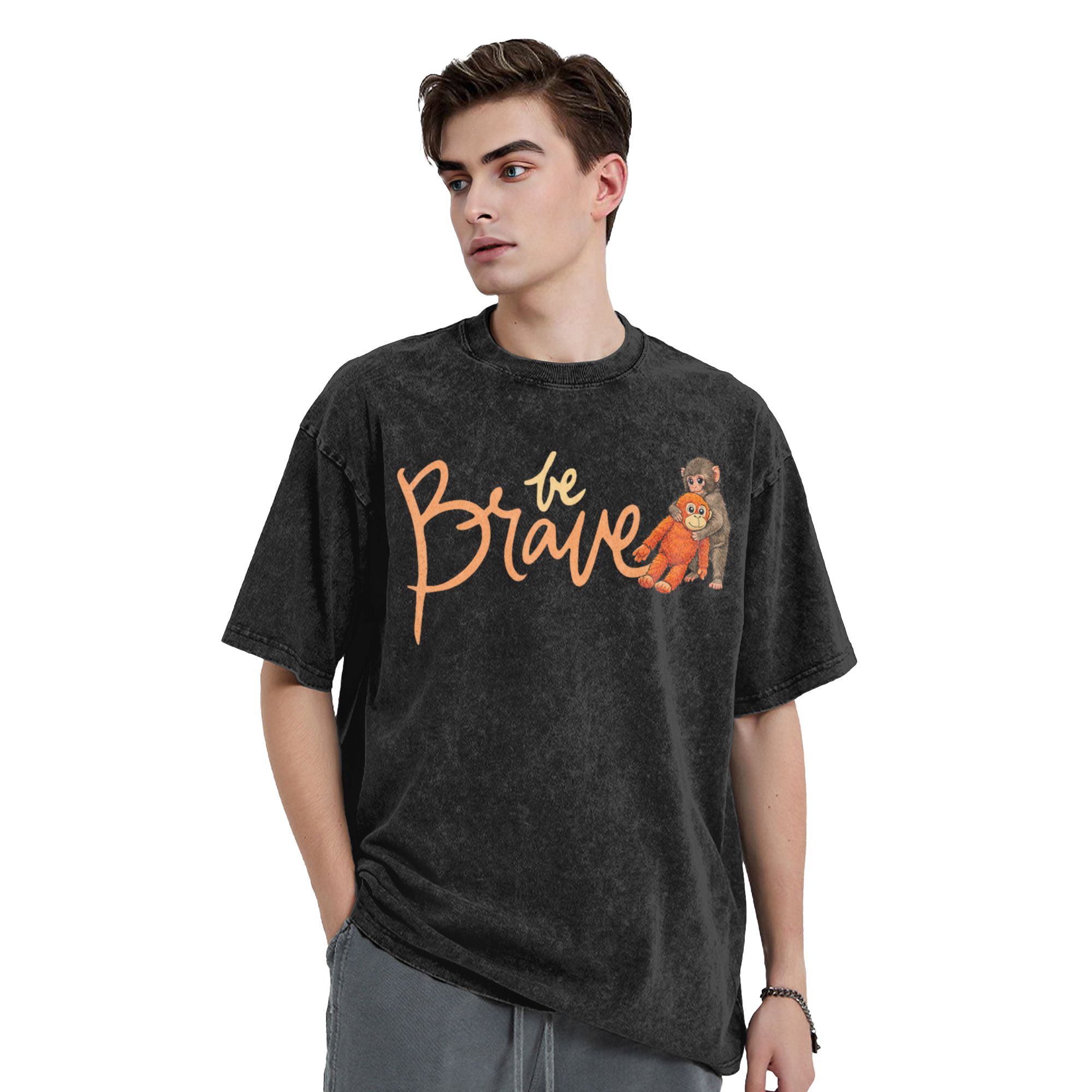 Mens T Shirt Punch Baby Monkey - Baby Zoo Clothing recension och pris