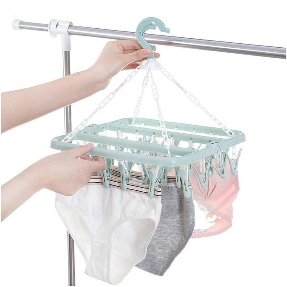 1 Pcs 32 Clips Folding Clothes - Baby Clothing Drying Rack recension och pris