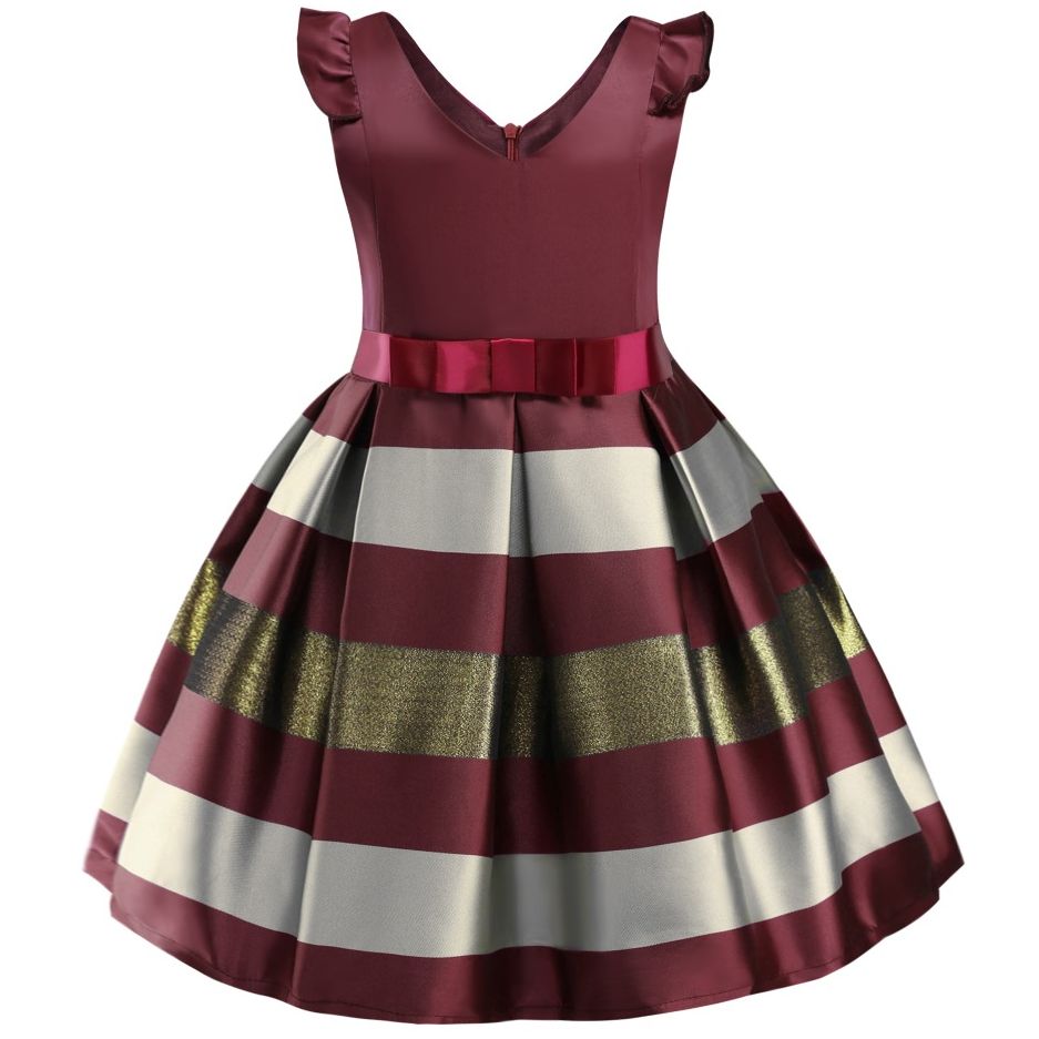 Baby Girls Flower Striped Dres - Baby Clothing For Summer recension och pris