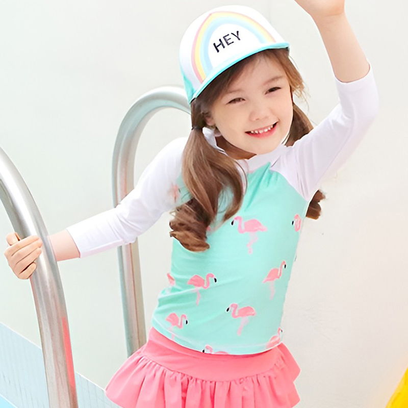 Girls Printed Long Sleeves Swi - Baby Swimwear Uv recension och pris
