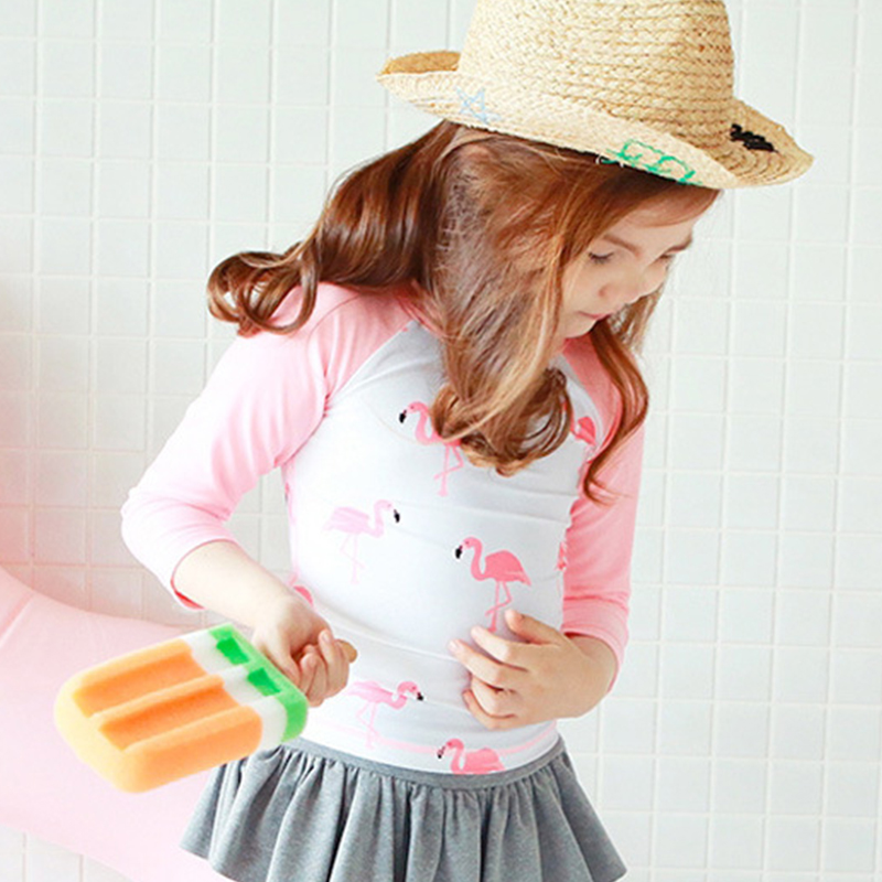 Girls Printed Long Sleeves Swi - Baby Swimwear Uv recension och pris