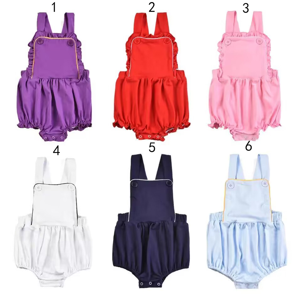 Summer Baby Girls Rompers Ruff - Bamboo Bodysuit Baby recension och pris