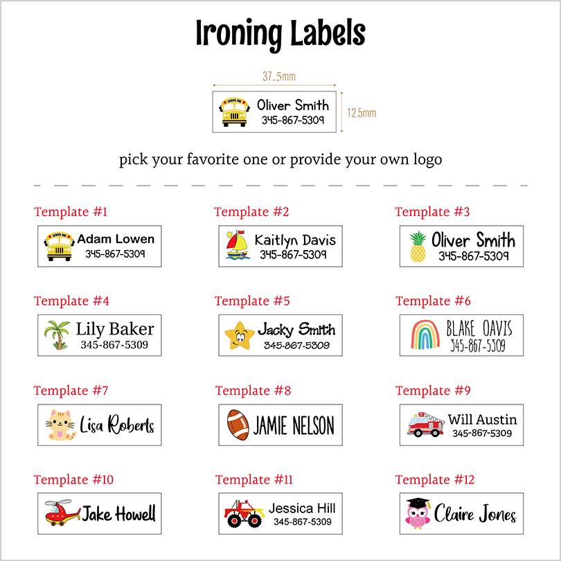 Custom Ironing Labels,School L - Baby Clothing Labels recension och pris