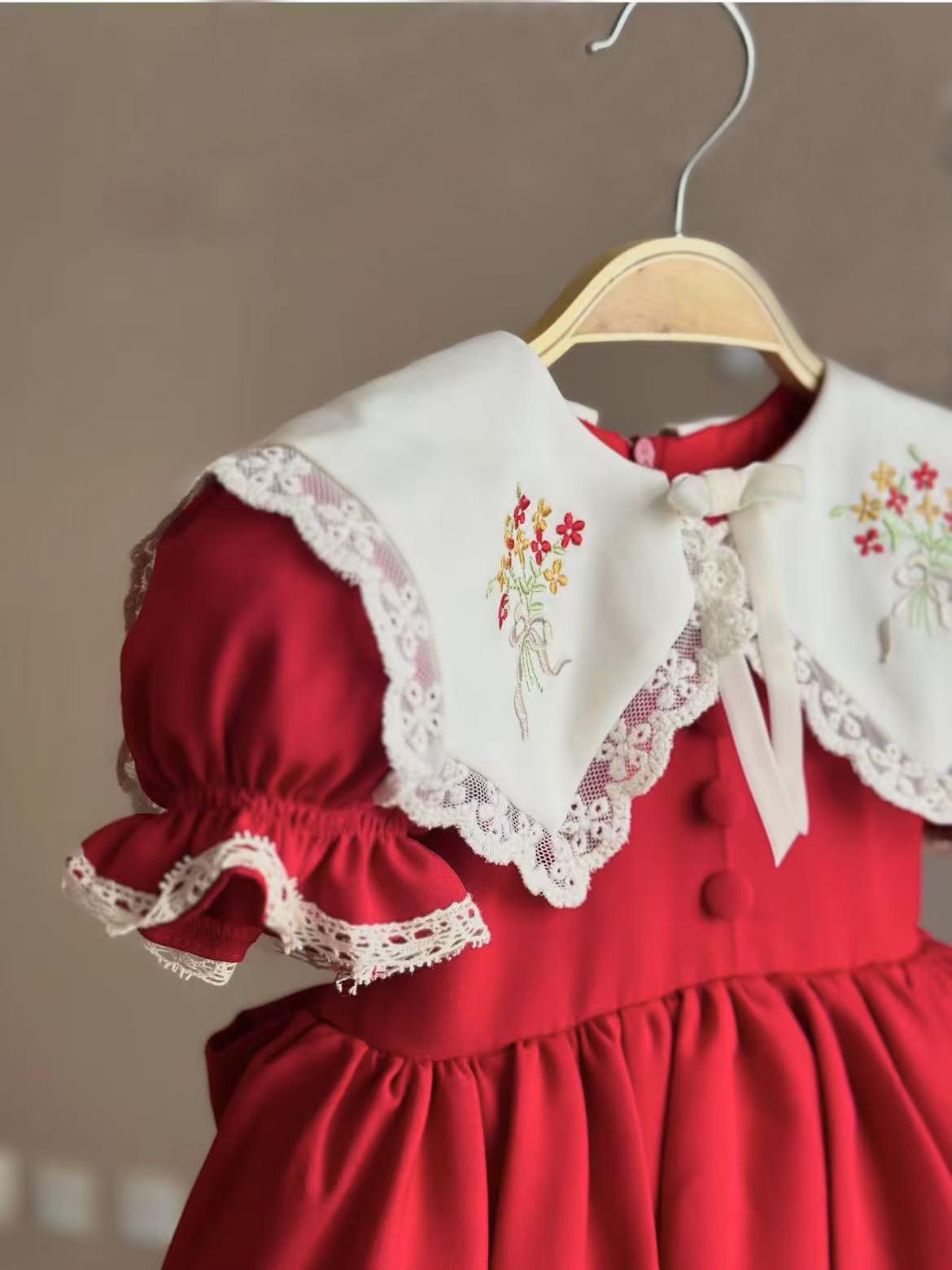 0-12Y Baby Girl Summer Red Emb - Baby Clothing Dresser recension och pris